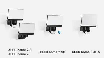 Steinel LED-Floodlight XLED Home 2 XL S White, 2124 lm, 180° Motion Detector, 19.3 W, Fully Swivelling LED Panel, Warm White Light Colour