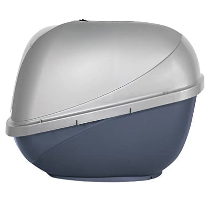 Petmate Basic Hooded Cat Litter Pan, Made in USA, 18.8"L x 15.2"W x 14"H