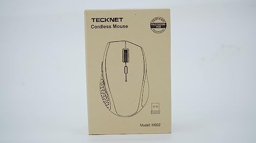 TECKNET Wireless Mouse Rechargeable,Mouse for Laptop Computer,2.4G USB Computer Mice Wireless,6 Button 6400 DPI Ergonomic Silent Mice,Portable Cordless Travel Mice-Wide Compatibility