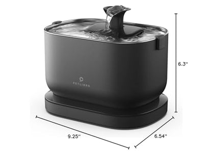 PETLIBRO Cat Water Fountain, Cordless Pet Water Fountain Battery Operated, 2.5L/84oz Dockstream Water Fountains for Cats Indoor, Cat Fountain with Stainless Steel Tray, Easy to Clean BPA-Free
