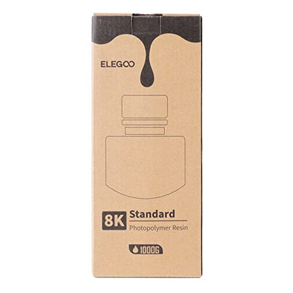 ELEGOO 8K Standard Photopolymer Resin 405nm UV-Curing Resin Best for Saturn 2 8K LCD 3D Printer Space Grey 1000g