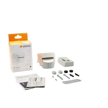 Steinel Motion Sensor IS 140-2 White, 140° Infrared Movement Detector, 14m Range, Swiveling, Max. 1000 W or 6 LED Lights