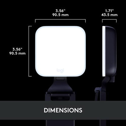 Logitech for Creators Litra Glow Premium LED Streaming Light with TrueSoft, adjustable mount, video lighting for recording streams, PC/Mac - Graphite
