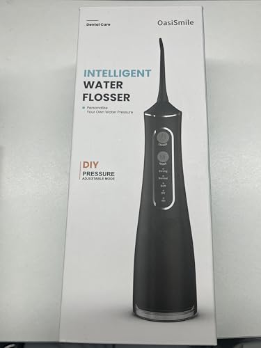 Water Flosser for Teeth Cleaning, 300ML Portable Cordless Oral Irrigator with DIY Strength, 4 Modes, IPX7 Waterproof & 30-Day Battery, 2-Min Smart Timer for Home/Travel Dental Care