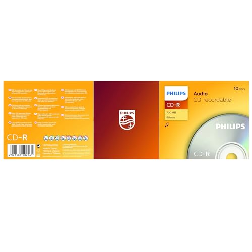 Philips Audio CDR-80 10pk Jewel Case