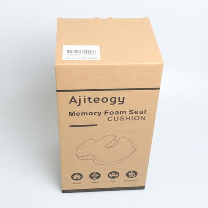 Ajteogy Memory foam Seat Cushion-Ergonomic Tailbone Support, Cushion Engineered for Long-Term Siting-Soft, Supportive, and Breathable