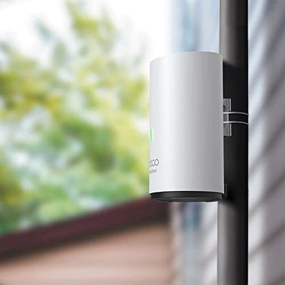 TP-Link Deco X50-Outdoor/Indoor Whole Home Mesh WiFi 6, IP65 Dust & Water Resistance, AI Driven Dual-Band WiFi Booster, Add on Another Deco Mesh Product for Extended Coverage, Works with Alexa