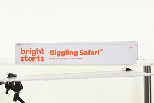 Bright Starts Giggling Safari Walker with Easy Fold Frame for Storage, Ages 6 Months +