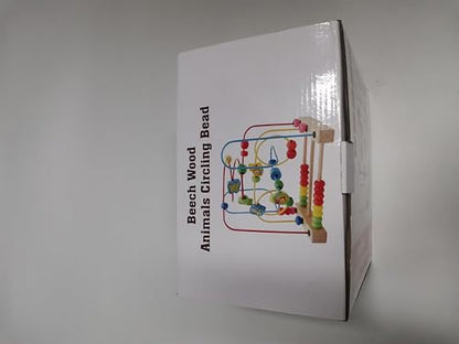 Jacootoys Toddlers Bead Maze Roller Coaster Animal Circle Toys Educational Abacus Beads Game for Boys Girls Baby Gift