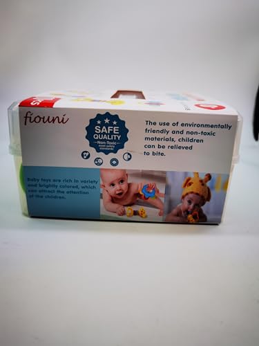 Baby Toys 0-6 Months Baby's Rattles Teether Toys First Baby Rattles Teether Toys Gift Set for Baby Boy Girl 3 6 9 12 Months 11 PCS (Blue for Boys)