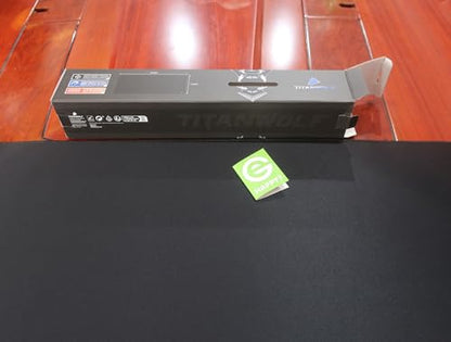 TITANWOLF - XXL Speed Gaming Mouse Mat Mouse Pad - Extra Large 900 x 400 x 4mm - Water-Resistant Mousepad with Non-Slip Rubber Base - Smooth Cloth Surface - Black