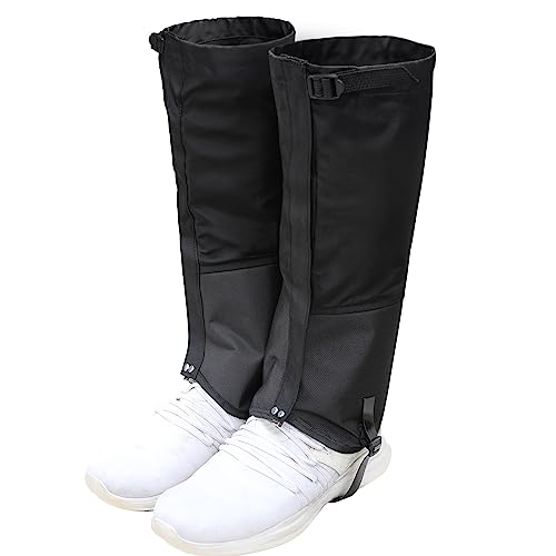 Tlswshsy Trimmer Brush Leg Gaiters-Waterproof Leg Guards for Trimming-Adjustable Lawn Care Leg Protection for Men and Women (Black)