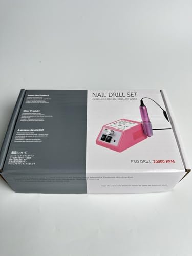 Professional Nail Drill Machine 30000 RPM Efile Electric Nail Filer Kit for Finger Toe Nails, Acrylic Gel Nails, Manicure Pedicure Drill with 6Pcs Nail Bits, 106Pcs Sanding Bands - Pink