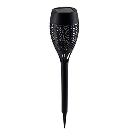 Everbeam P1 Solar Torch Light with Flickering Flame - Our Waterproof Outdoor Solar Tiki Torches Come Equipped with 96 LED Bulbs That Create A Stunning Realistic Fire Effect - 2 Pack