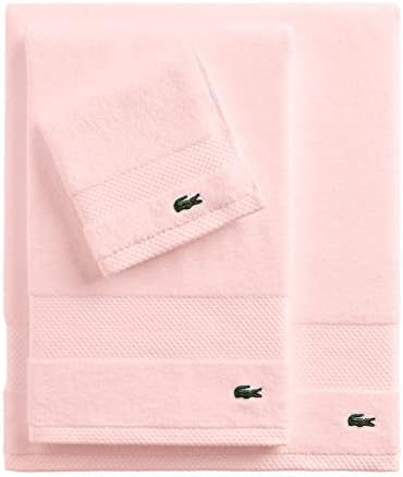 Lacoste Heritage 100% Supima Cotton Hand Towel, Light Pink, Premium Super Soft