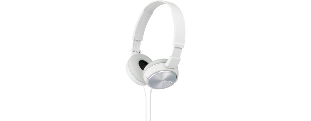 Sony Foldable Headphones with Smartphone Mic and Control - Metallic White