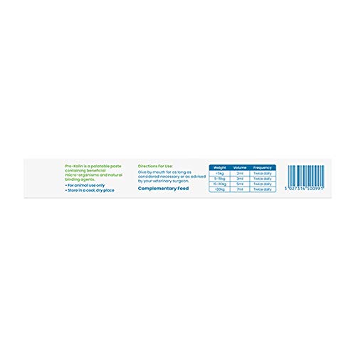 Protexin Pro-Kolin Digestive Support Paste for Cats & Dogs to Firm Poop, 30ml Syringe, Beef Flavour