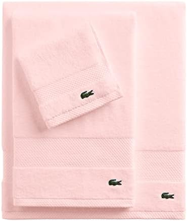 Lacoste Heritage 100% Supima Cotton Bath Towel, Light Pink, Premium Super Soft