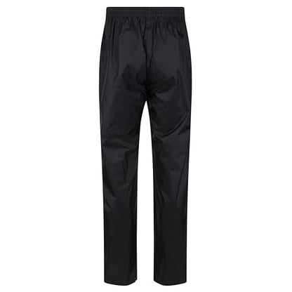 Regatta Men's Pack-it Waterproof Outdoor Overtrousers & Pack-Away Bag Hiking Lightweight Breathable Black
