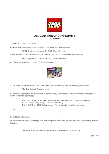LEGO Fortnite Klombo Toy - Play & Display Dino Figure with Oro and Island Peely Minifigures, plus Accessories - Gamer Gift for 10+ Year Old Boys, Girls & Fans - 77077