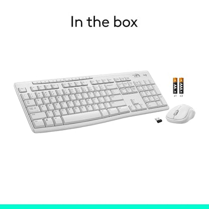 Logitech MK270 Wireless Keyboard and Mouse Combo for Windows, 2.4 GHz, 8 Multimedia Keys, PC, Laptop, Wireless Keyboard Compact Mouse Combo - Black