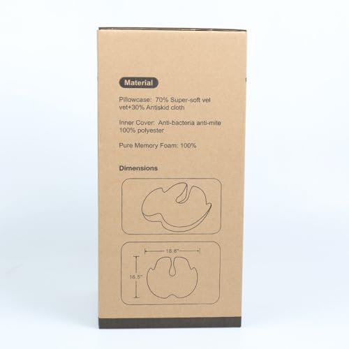 Ajteogy Memory foam Seat Cushion-Ergonomic Tailbone Support, Cushion Engineered for Long-Term Siting-Soft, Supportive, and Breathable