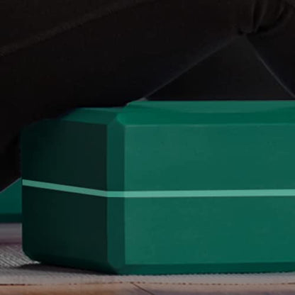 Hugger Mugger 4 in. Foam Yoga Block - Strong and Stable, Beveled Edges for Comfort, Most Favored Block Size, Helps with Alignment and Support in Many Poses