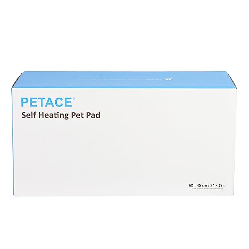Petace Cat Self-heating Pad 60 x 45 cm, Pet Self-warming Bed, Electric-Free Heated Cat Mat, Warm Dog Blanket Machine Washable