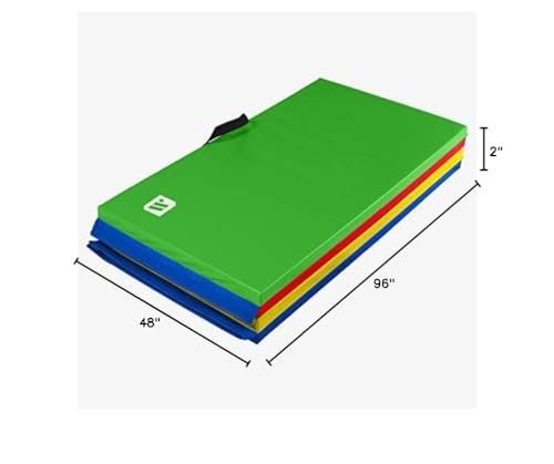 We Sell Mats - 4 ft x 8 ft x 2 in Personal Fitness & Exercise Mat for Home Workout - Lightweight and Folds for Carrying – All Purpose Home Gym Mat – Thick Mat for Yoga, Pilates, Stretches, and Floor Exercises