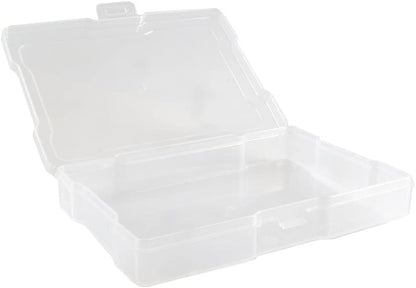 novelinks Transparent 4" x 6" Photo Storage Cases - Craft Cases Plastic Storage Container Box - 12 PACK (Transparent)