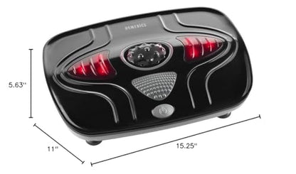 Homedics Vibration Foot Massager – Heated Portable Foot Massager Machine, Soothing Heat with Multi-Point Sensations and Toe-Touch Control