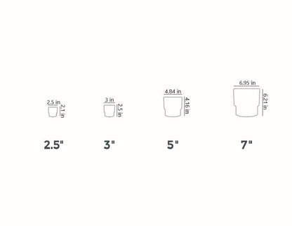 The HC Companies 3" Round Premium Plastic Sprite Pot Succulent Planter with Drainage - Vanilla Bisque with Copper Bottom Color