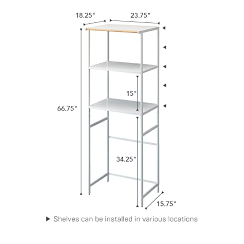 Yamazaki Home Kitchen Appliance 3 tier Storage Rack-Standing Organizer Shelves, One Size, Black