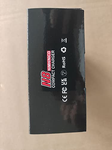 HTRC N8 NiMH Charger for 2-8s Nimh/NiCD Battery Pack(2.4V 3.6V 4.8V 6V 7.2V 8.4V 9.6V) of Airsoft RC Car RC Boat Drone,RC Charger for NiMH/NiCD Battery Pack with Standard/Mini Tamiya Connector