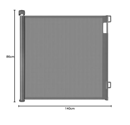 PetHot Stair Gate, Retractable Stair Gate for Babies and Pets, Baby Gate or Dog Gate, Extends up to 55" Wide, 33" Tall One Handed Operation, Baby Gate for Stairs/Doorways/Hallways/Outdoor(Grey)