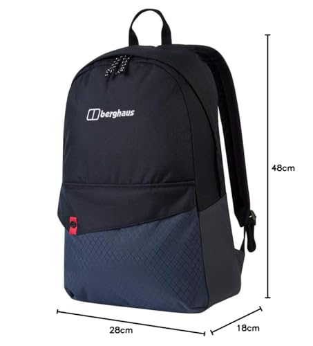 Berghaus Unisex Brand Bag 25 Litre Backpack| Comfortable Fit | Durable Design | Rucksack for Men and Women, Jet Black/Carbon