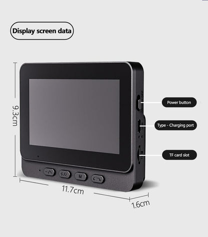 Doorbell Camera Wireless No Subscription 1080P, Waterproof Door Bell Camera with Monitor Screen Free Storage NO WiFi and APP, Video Intercom Two-Way Audio, 170° View Angle,Night Vision