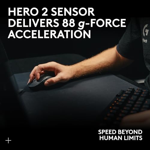Logitech G PRO X SUPERLIGHT 2 LIGHTSPEED Wireless Gaming Mouse, 8K Polling, Lightweight, 60g, LIGHTFORCE Hybrid Switches, HERO 2 Sensor, 888 IPS, 44K DPI, 5 Programmable Buttons, USB-C, PC/Mac - White