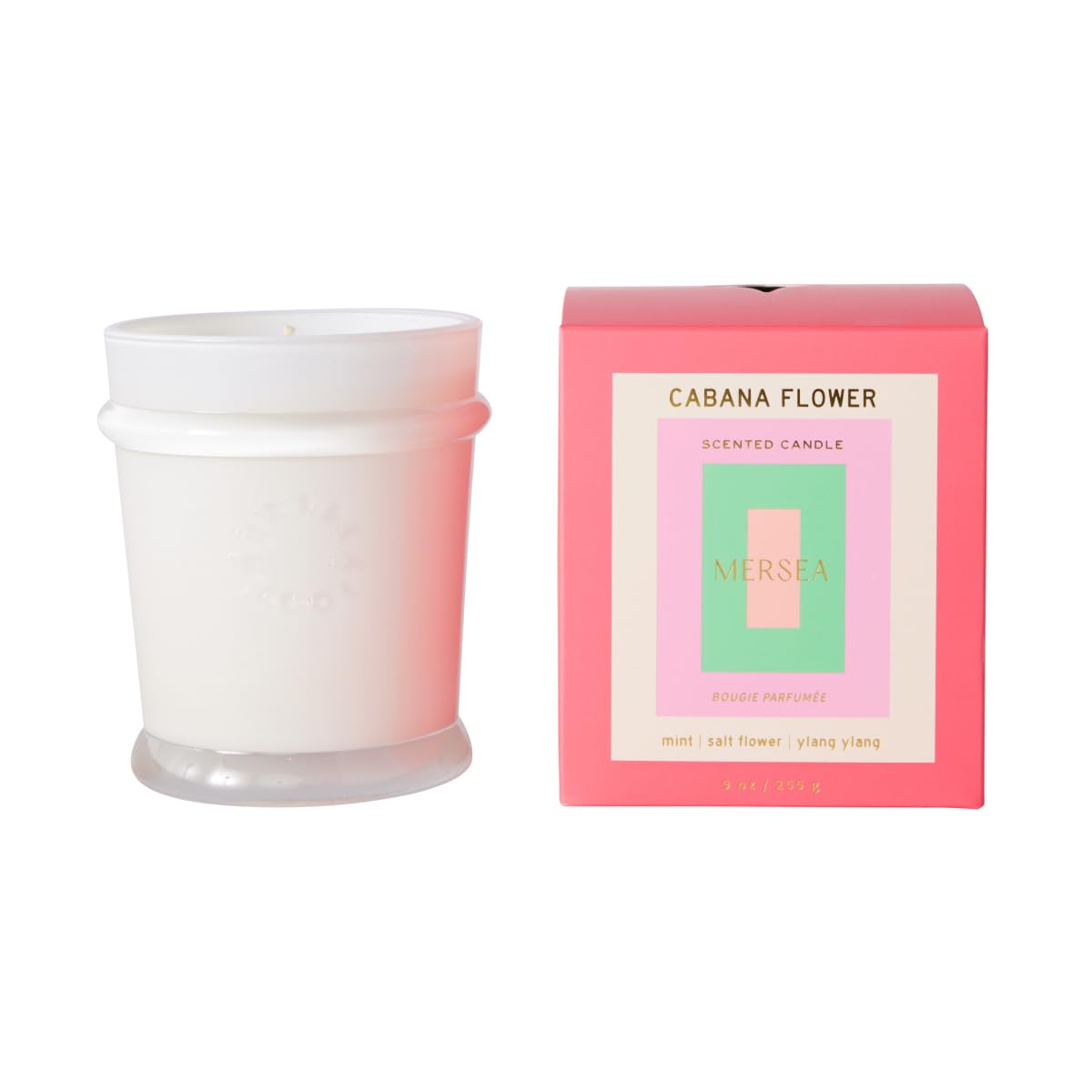 MERSEA Cabana Flower Boxed Candle, Scented Candle Box (9 oz)
