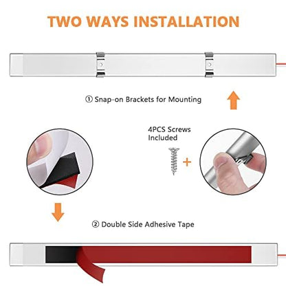 URAQT 12V LED Interior Lights Bar, 120 LED Universal Strip Light with On/Off Switch, 2 Pack Motorhome Interior Lights Ceiling Roof Lights Indoor for Camper Van Caravan RV Indoors Strip Light