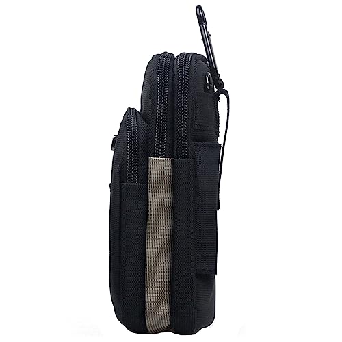 SPAHER Small Men's Side Bag - Outdoor Sports Hiking Waist Pack Crossbody Tactical MOLLE EDC Cellphone Pouch Belt Bum Business Fanny Hip Messenger Sling Travel Gym Bag