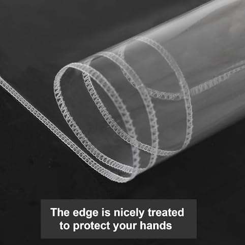 Walrus Clear Vinyl Tablecloth Protector Waterproof/Oil-Proof Plastic Rectangle Transparent Sheet Table Cover 54X84 Inch