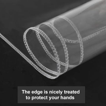 Walrus Clear Vinyl Tablecloth Protector Waterproof/Oil-Proof Plastic Rectangle Transparent Sheet Table Cover 54X84 Inch