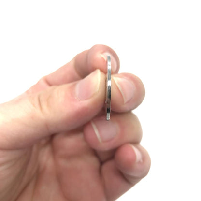 1-10 Round Stainless Steel Diameter 1.18" Numbered Tags Metal Key Tags ID Tags with Rings (1-10)