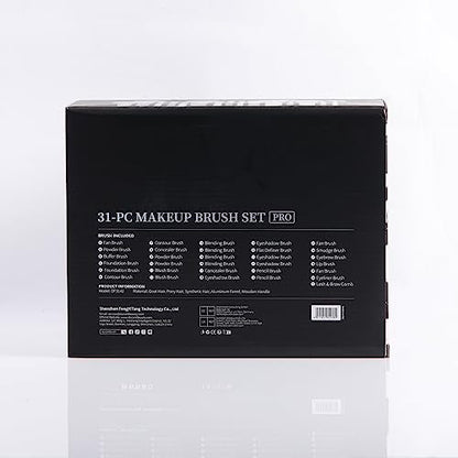 DUcare Makeup Brushes Set Professional 27Pcs Makeup Brushes Premium Synthetic Kabuki Foundation Blending Face Powder Blush Concealers Eye Shadows Make Up Brushes Kit White