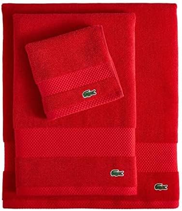Lacoste Heritage 100% Supima Cotton Wash Cloth, Formula One, Premium Super Soft