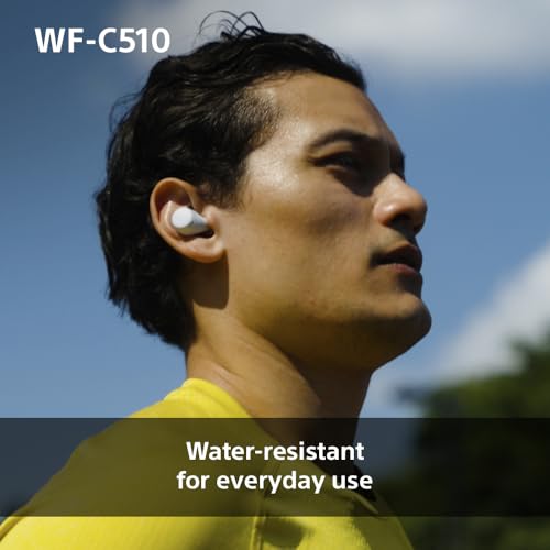 Sony WF-C510 Truly Wireless Earbuds – Small, Light, Bluetooth In Ear Headphones with Multipoint Connection, Ambient Sound, IPX4 Rating, Spotify Tap, Quick Charge, 22 HR Battery, iOS & Android - Black