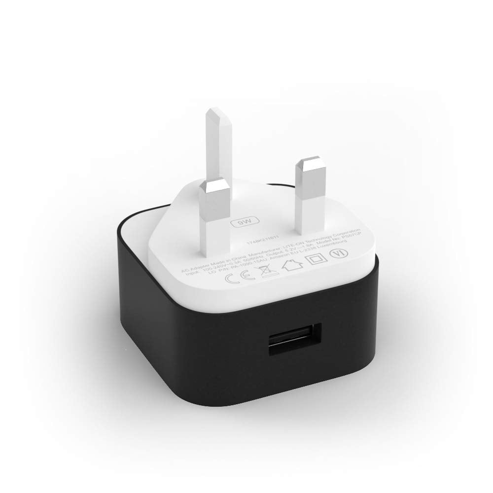 Amazon 9W PowerFast Original OEM USB Charger and Power Adaptor for Kindle E-readers, Fire Tablets and Echo Dot