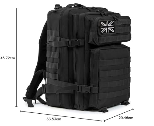 QT&QY 45L Military Tactical Backpacks Molle Army Assault Pack 3 Day Bug Out Bag Hiking Treeking Camouflage Hunting Rucksack