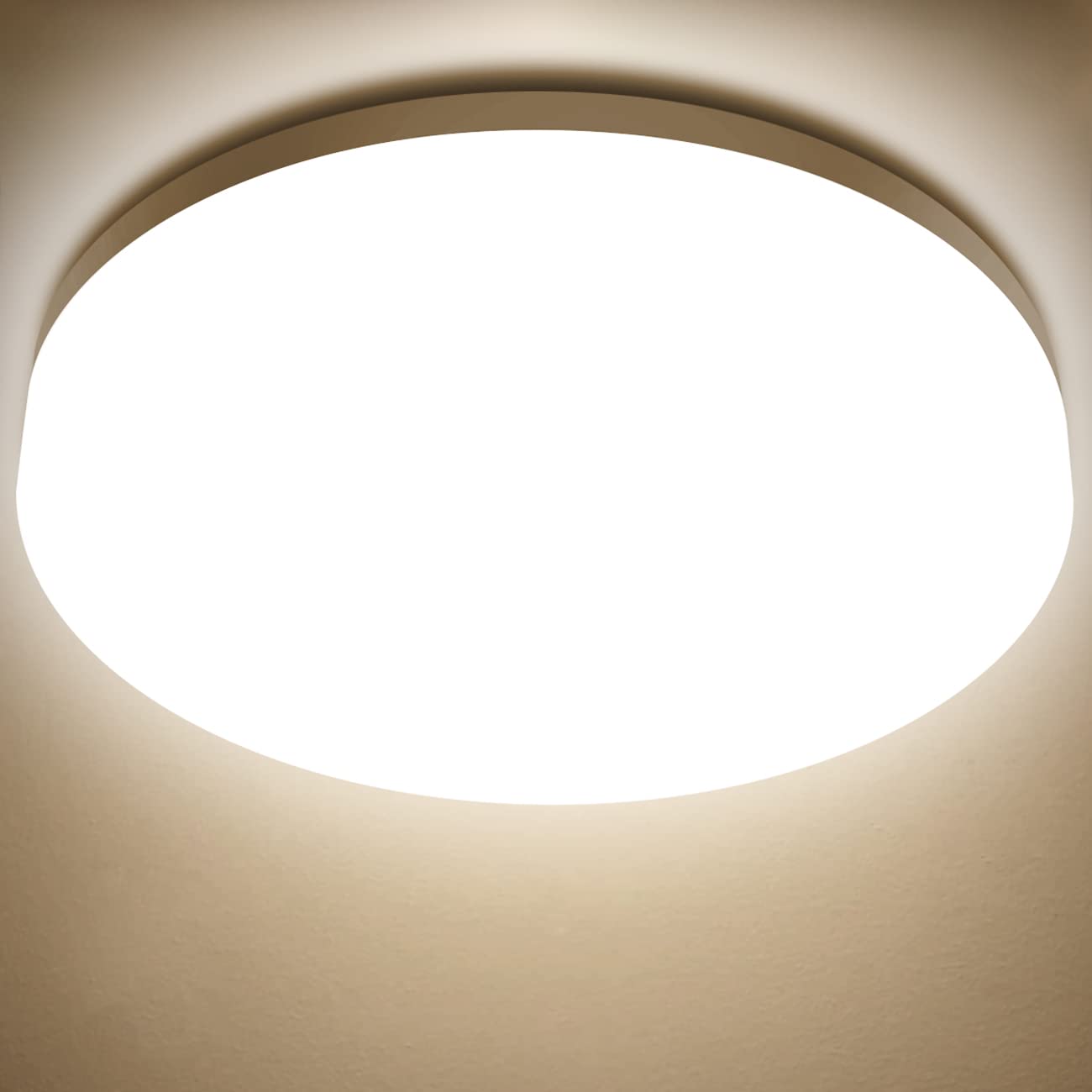 LVWIT 24W Round Bathroom LED Ceiling Light, IP65 Waterproof Ceiling Light,2400LM 4000K Natural White, Flush Ceiling Lights for Kitchen Living Room Bedroom and Hallway(330 * 50mm)